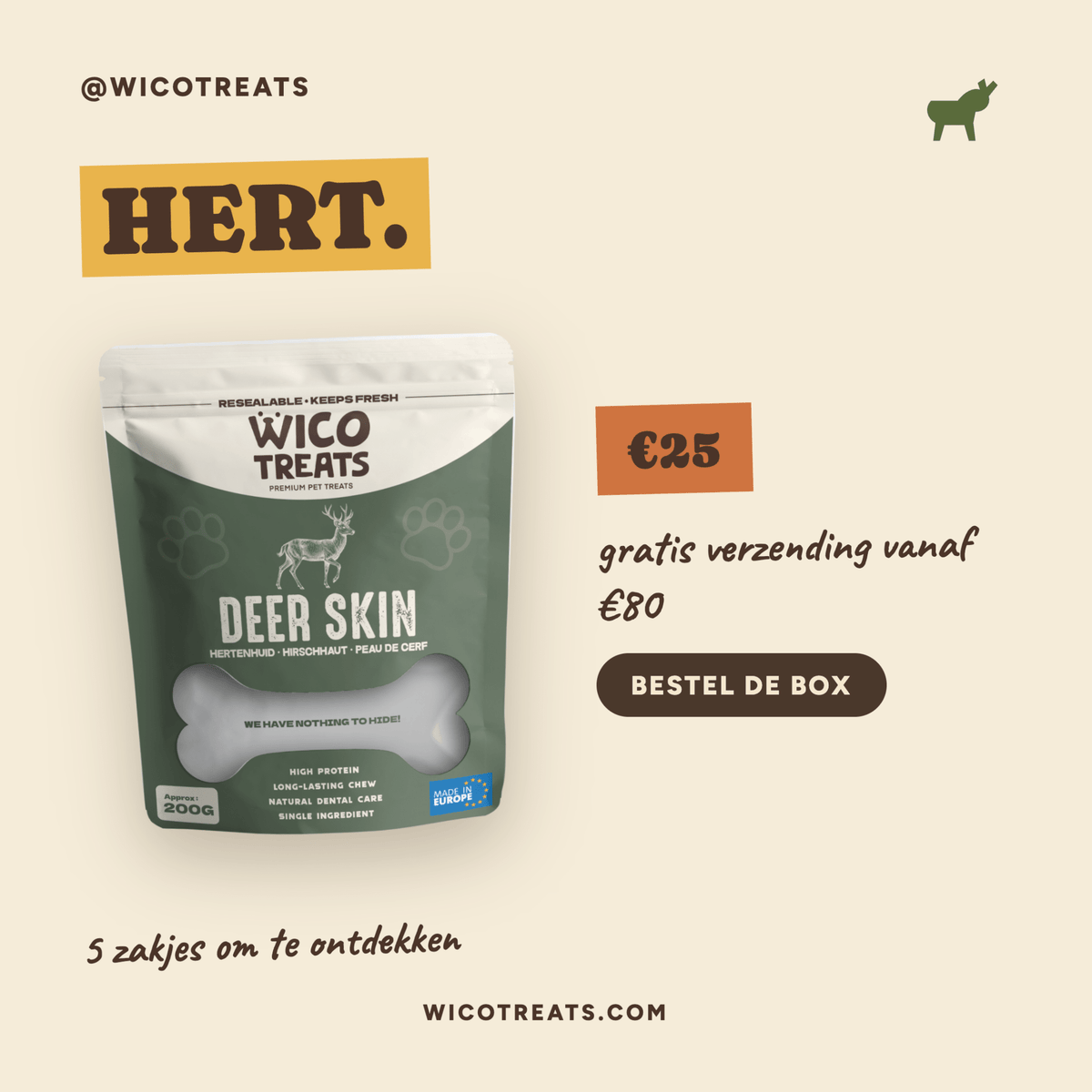Discovery Box Hond | 5x Natuurlijke Snacks - WicoTreats