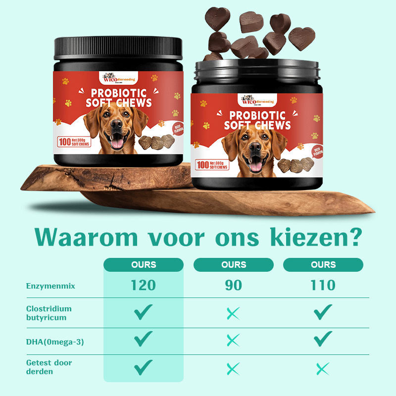 Wico Diervoeding Probiotic Bites — Gezonde darmen, blije dieren - WicoTreats