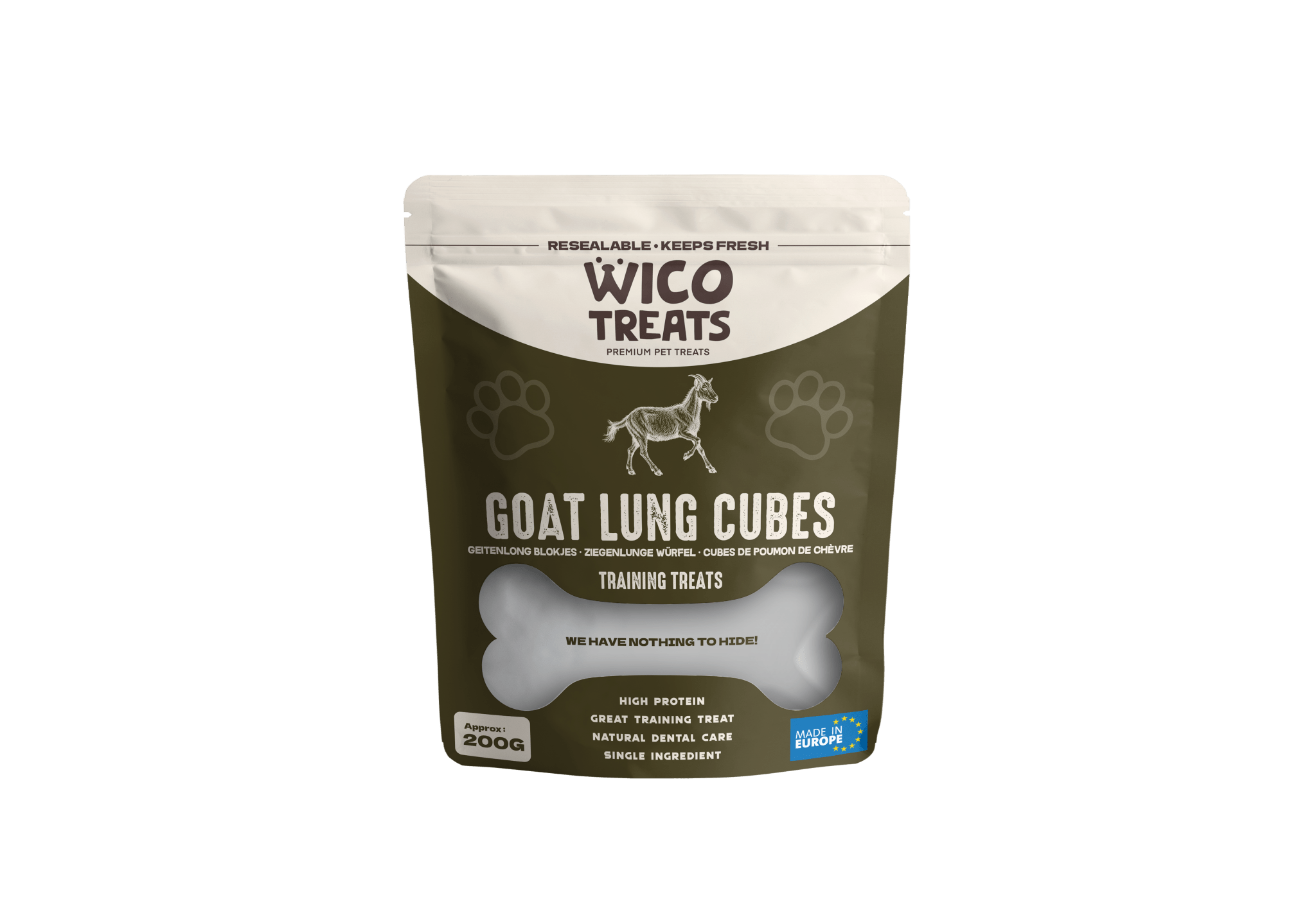 Geitenlong Cubes – 200g - WicoTreats