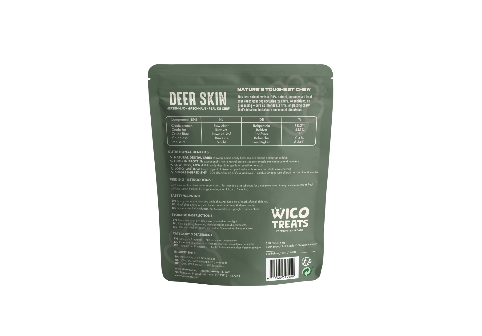 Hertenhuid - 200g - WicoTreats