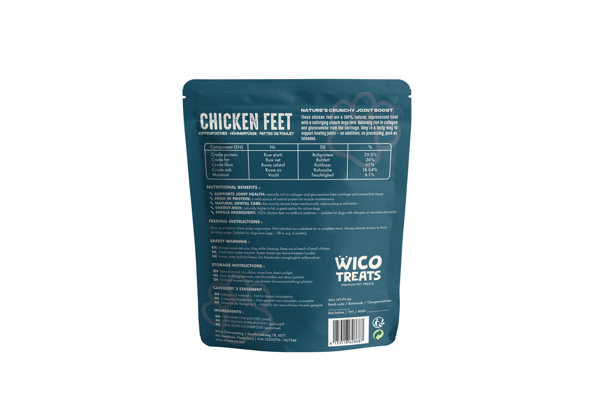 Kippenpootjes - 250g - WicoTreats