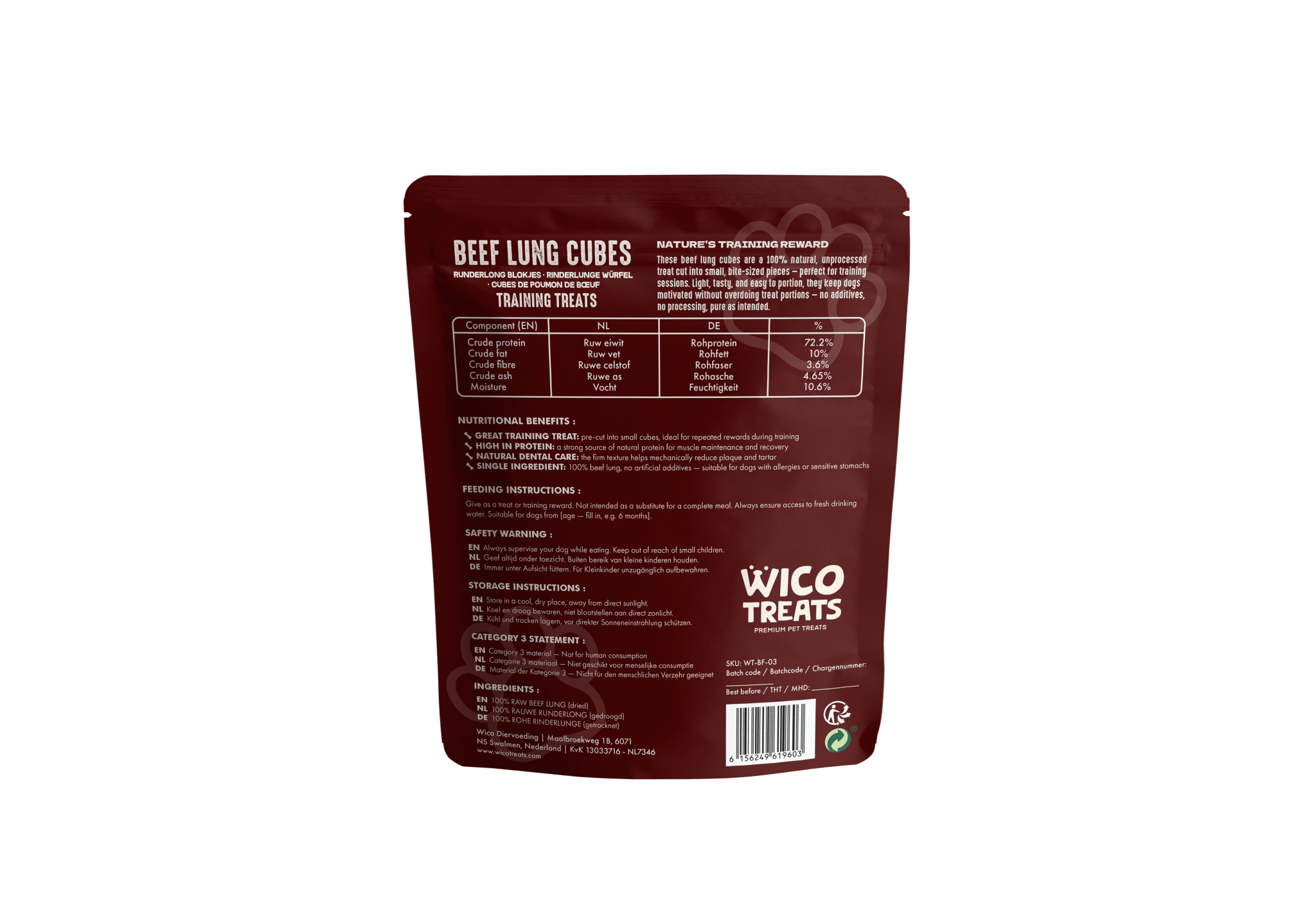 Runderlong Cubes – 200g - WicoTreats