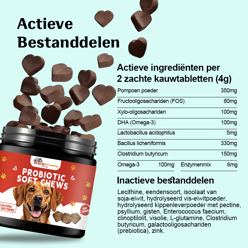 Wico Diervoeding Probiotic Bites — Gezonde darmen, blije dieren - WicoTreats